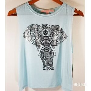 Rebellious One Graphic Elephant print sz  Medium